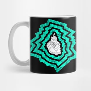 mexico city in alert pattern wallpaper in eco green art ecopop Mug